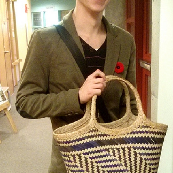 Lee & basket Lee won the ASC draw for a Tanzanian shopping basket.