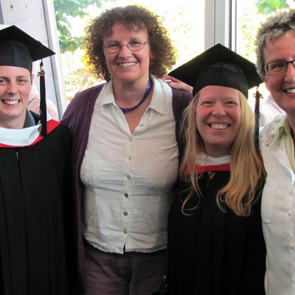 Michelle, Rachel, Liz, & Catherine Colleagues from Psychology & Global Studies with graduands.