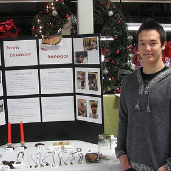 High schooler at Fair Trade Fair