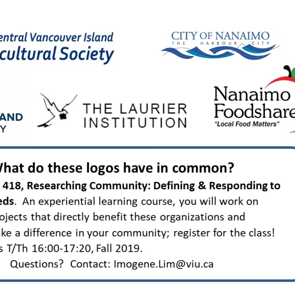 ANTH 418 Researching Community, Fall 2019 ANTH418_promoflyer