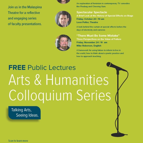Fall 2023 Arts and Humanities Colloquium Series Poster