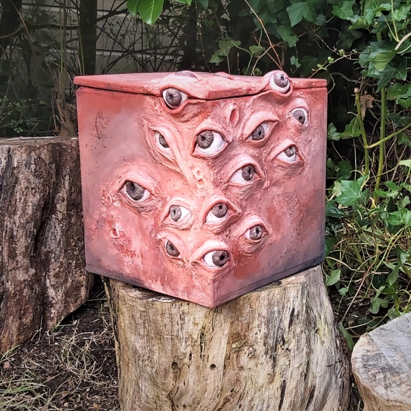 Eryn Alexander Rose, Bias, air drying clay and acrylic on wood