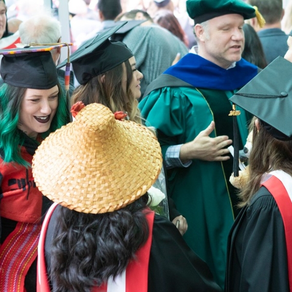 Happy anthropology graduates with Dr. Dave Hopwood, Convocation June 2019. Convocation June 2019.