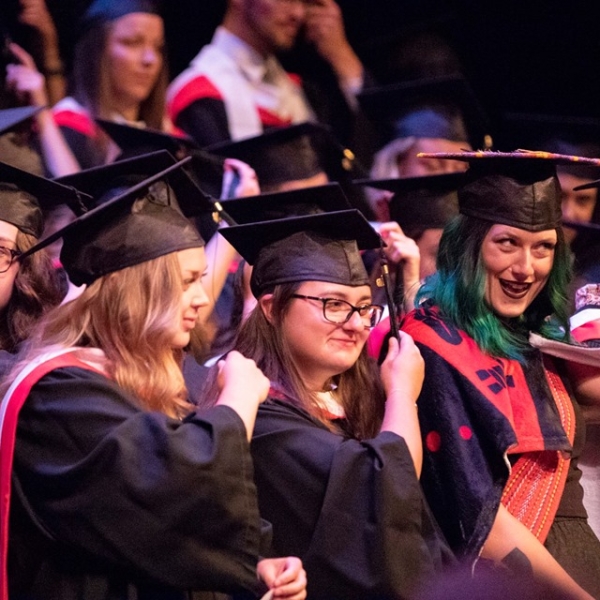 Moving the tassle (Melissa, Amber, Jen), Convocation June 2019. Convocation June 2019.
