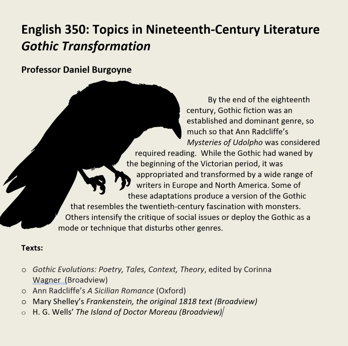 Description of English 350