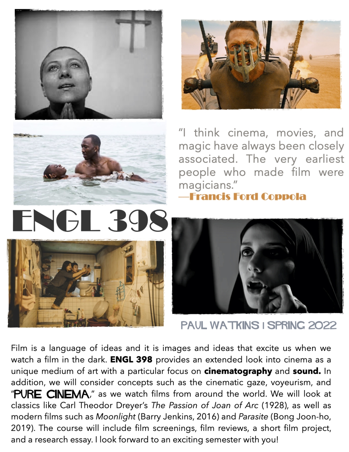 ENGL 398 Film Studies