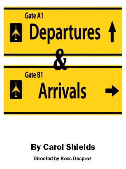 Departures and Arrivals, by Carol Shields, poster