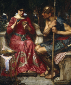 painting of roman soldier and woman