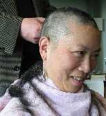 Headshave in progress...