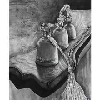 Eul Hee Park, Still Life, Chinese Drawing Ink on Stonehenge Paper