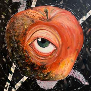 Hannah Forster, Apple of My Eye, acrylic and oil on canvas