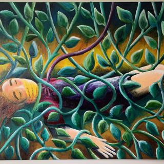 Madalynne Warr, Pandemic Energy, oil on canvas