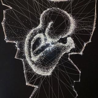 Stella Chandra, Made in Jakarta, thread on canvas