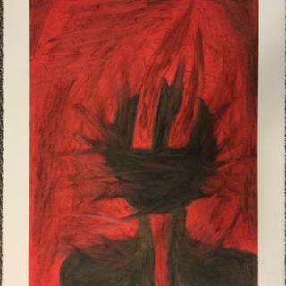 Tesla Fraser, Rage, oil pastels on paper