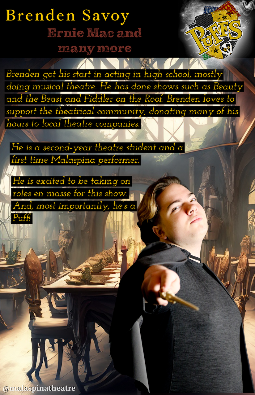 Malaspina Theatre Presents: Puffs: or Seven Increasingly Eventful years at a certain school of magic and magic.