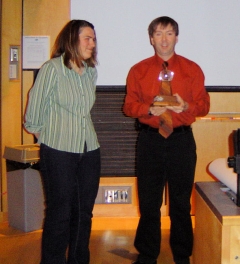 Shari and Brad with Trophy